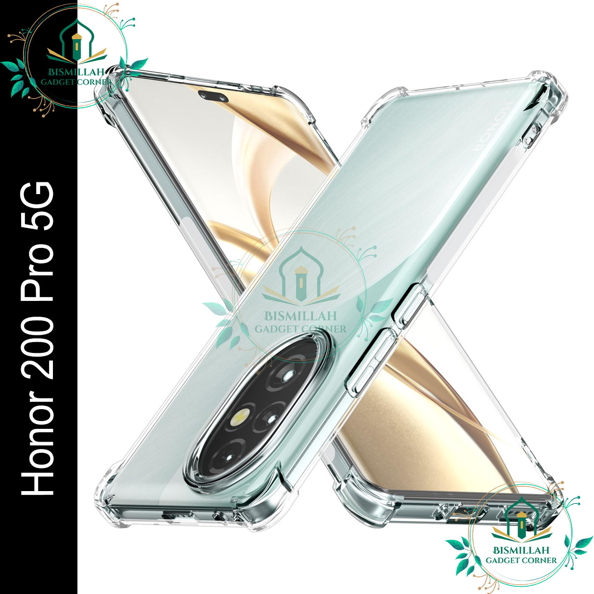 Picture of Transparent back cover For Honor 200 Pro 5G Luxury transparent Protect Back Cover Soft Case