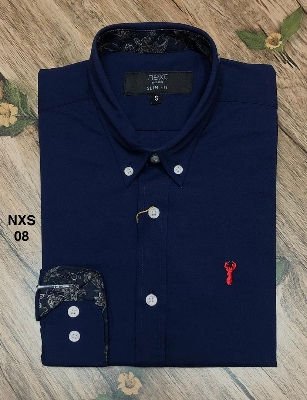 Picture of Next Solid Shirt 08 Contrast Navy