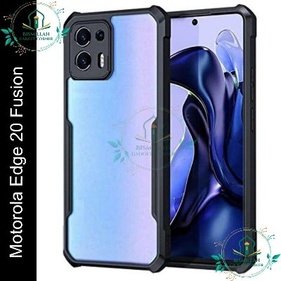 Picture of Xundd Back Cover for Motorola Edge 20 Fusion Transparent Hybrid Hard PC Back Bumper