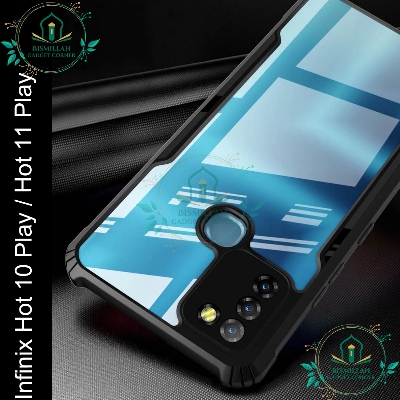 Picture of Xundd Back Cover for Infinix hot 10 play / Infinix hot 11 play Transparent Hybrid Hard PC Back Bumper