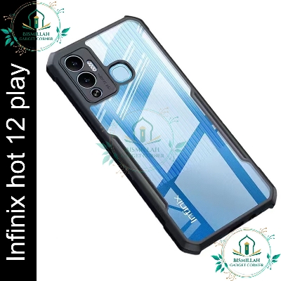 Picture of Xundd Back Cover for Infinix Hot 12 play Transparent Hybrid Hard PC Back Bumper