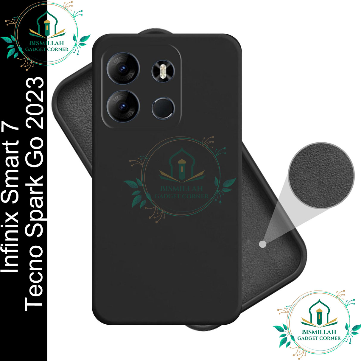 Picture of Premium Liquid Silicone Phone case for Infinix Smart 7 / Tecno Spark Go 2023 Liquid Silicon Mobile Back Case Soft Silicone Phone Cover