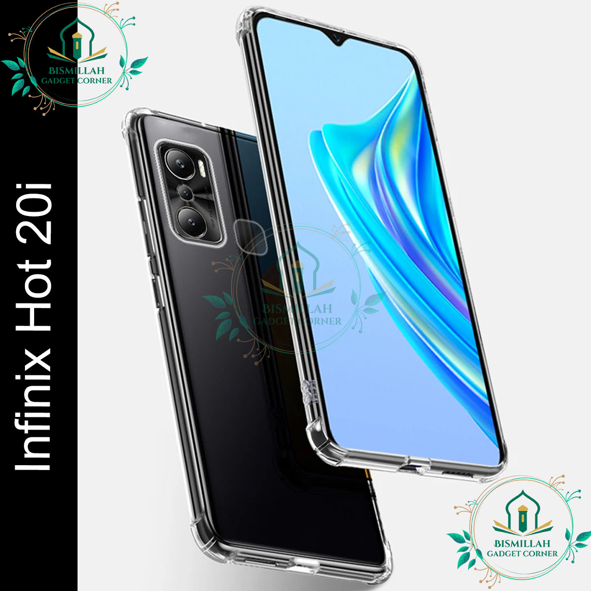 Picture of Transparent back cover For Infinix Hot 20i Luxury transparent Protect Back Cover Soft Case