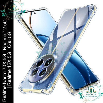Picture of Transparent back cover For Realme Narzo 70X 5G | Realme 12 5G  | Realme 12X 5G | Realme C65 5G Luxury transparent Protect Back Cover Soft Case