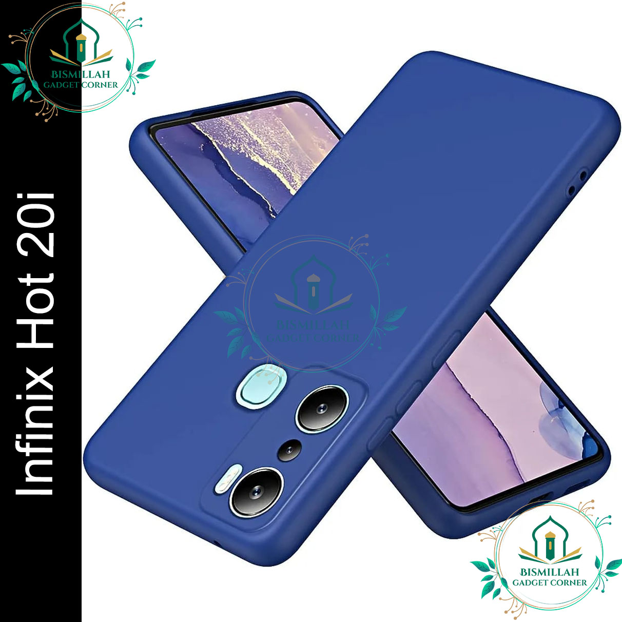 Picture of Premium Liquid Silicone Phone case for Infinix Hot 20i Liquid Silicon Mobile Back Case Soft Silicone Phone Cover