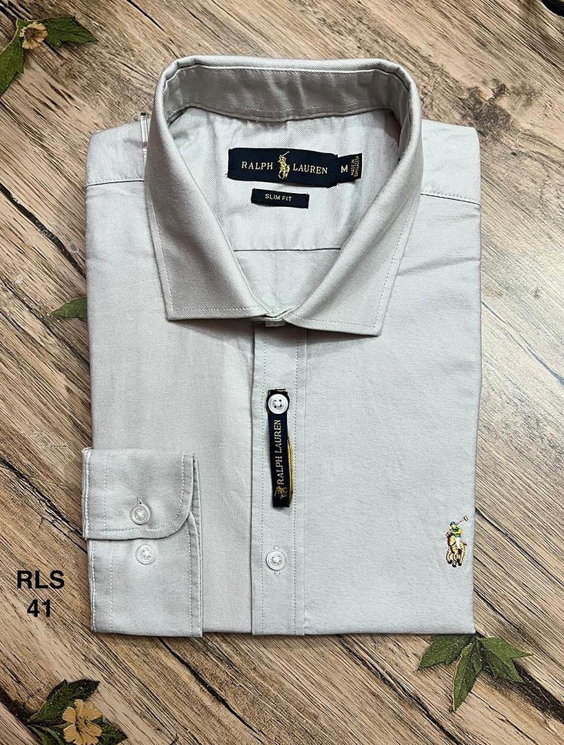 Picture of Ralph Lauren Oxford Solid Shirt 41 Ash Formal Collar