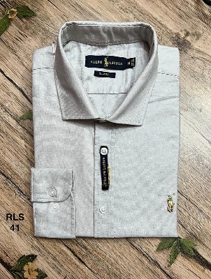 Picture of Ralph Lauren Oxford Solid Shirt 41 Ash Formal Collar