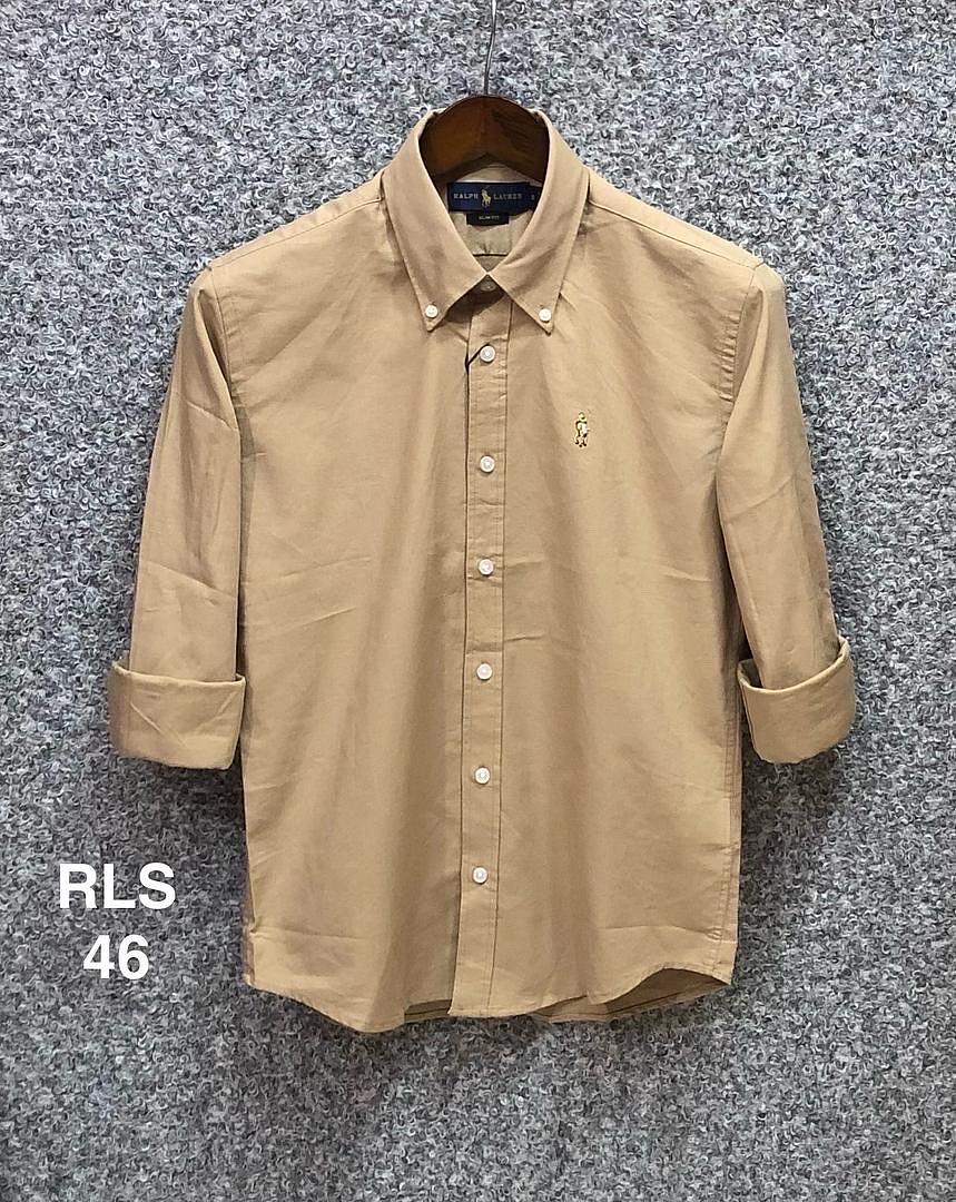 Picture of Ralph Lauren Oxford Solid Shirt 46 Biscuit deep