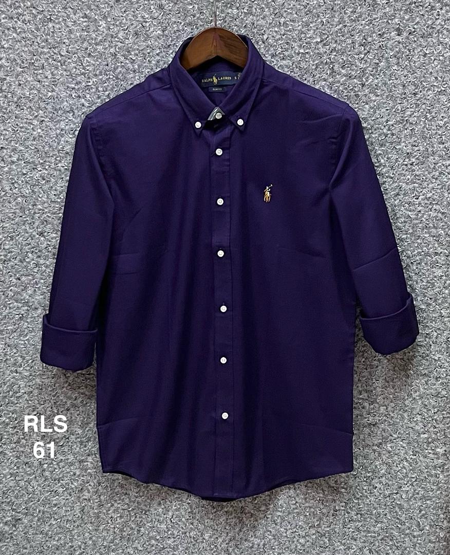 Picture of Ralph Lauren Oxford Solid Shirt 61 Purple 1