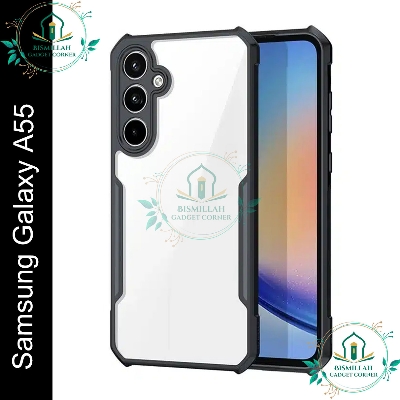 Picture of Xundd Back Cover for Samsung Galaxy A55 5G Transparent Hybrid Hard PC Back Bumper