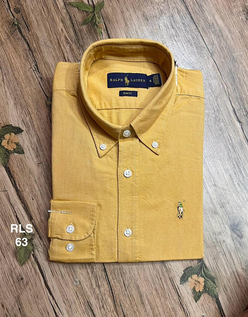 Picture of Ralph Lauren Oxford Solid Shirt 63 yellow 3