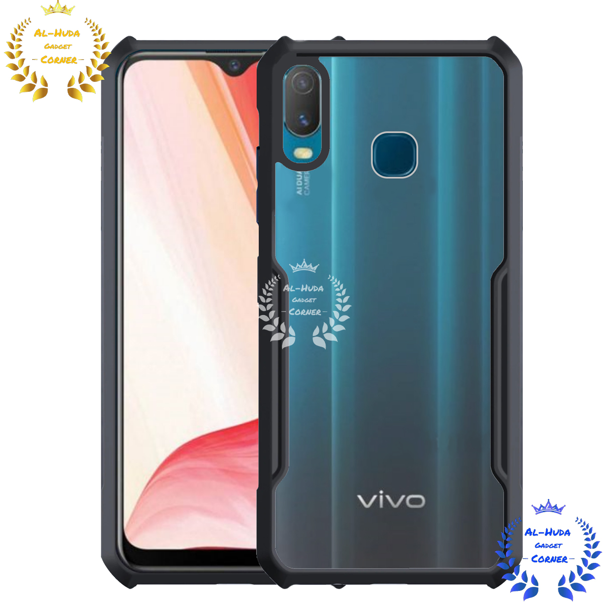 Picture of Shockproof & Transparent Crystal Clear Back Cover Case / Matte Protective Lens Flexible Back Cover for  VIVO Y11 / VIVO Y12 / VIVO Y15 / VIVO Y17 | Slim Silicone Cover with Soft Lining Shockproof Full Body Bumper Case