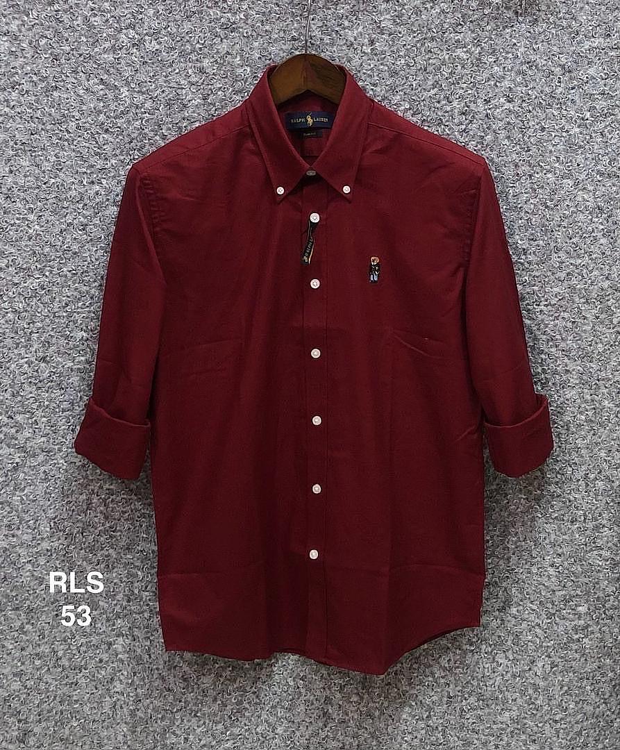 Picture of Ralph Lauren Solid Bear Oxford Shirt 53 Maroon