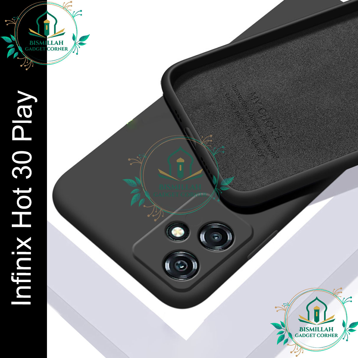 Picture of Premium Liquid Silicone Phone case for Infinix Hot 30 Play Liquid Silicon Mobile Back Case Soft Silicone Phone Cover