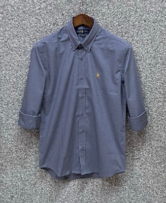 Picture of Ralp Lauren Stretch Cotton Shirt 03 Light Ash