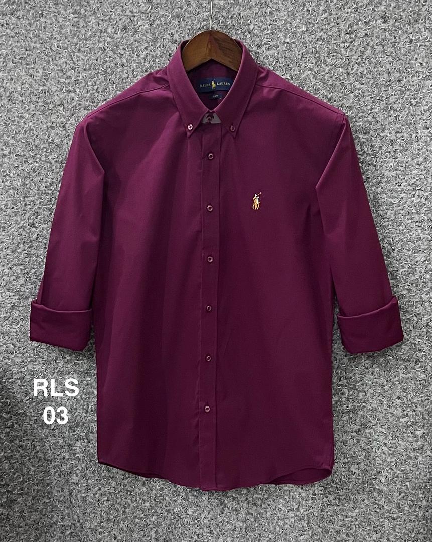 Picture of Ralp Lauren Stretch Cotton Shirt 03 Maroon