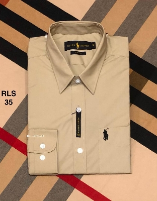 Picture of Ralph Lauren Pocket Solid Shirt 35 Biscuit