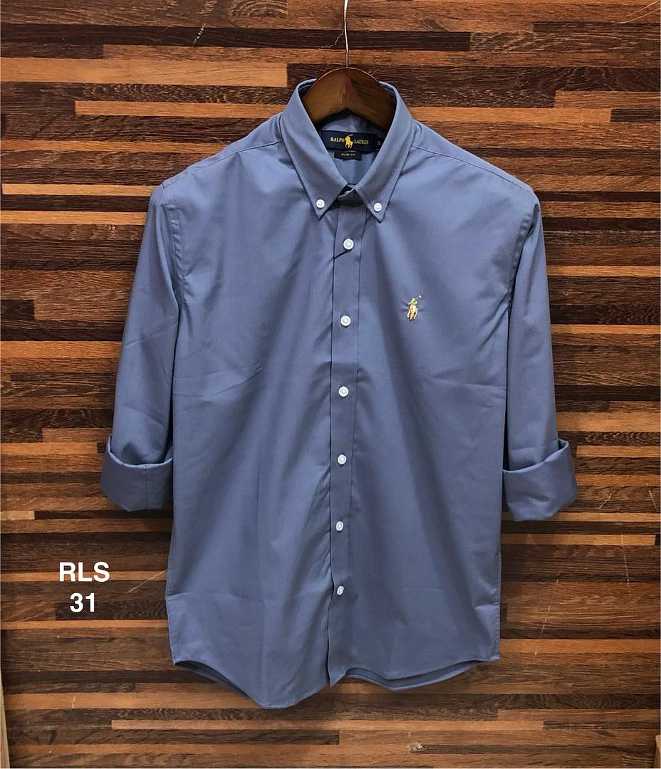 Picture of Ralph Lauren Stretch Solid Shirt 31 Light Ash