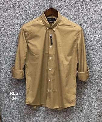 Picture of Ralph Lauren Stretch Solid Shirt 34 Biscuit