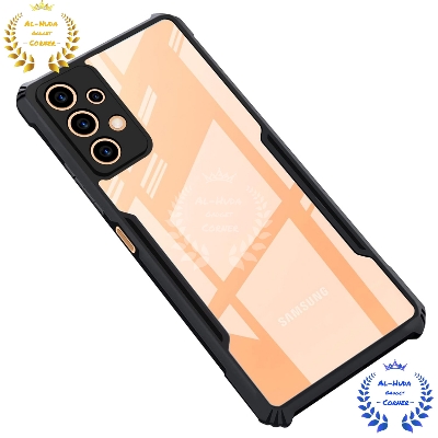 Picture of Shockproof & Transparent Crystal Clear Back Cover Case / Matte Protective Lens Flexible Back Cover for Samsung Galaxy A13 4G  | Slim Silicone Cover with Soft Lining Shockproof Full Body Bumper Case