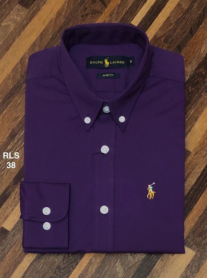 Picture of Ralph Lauren Stretch Solid Shirt 38 Purple