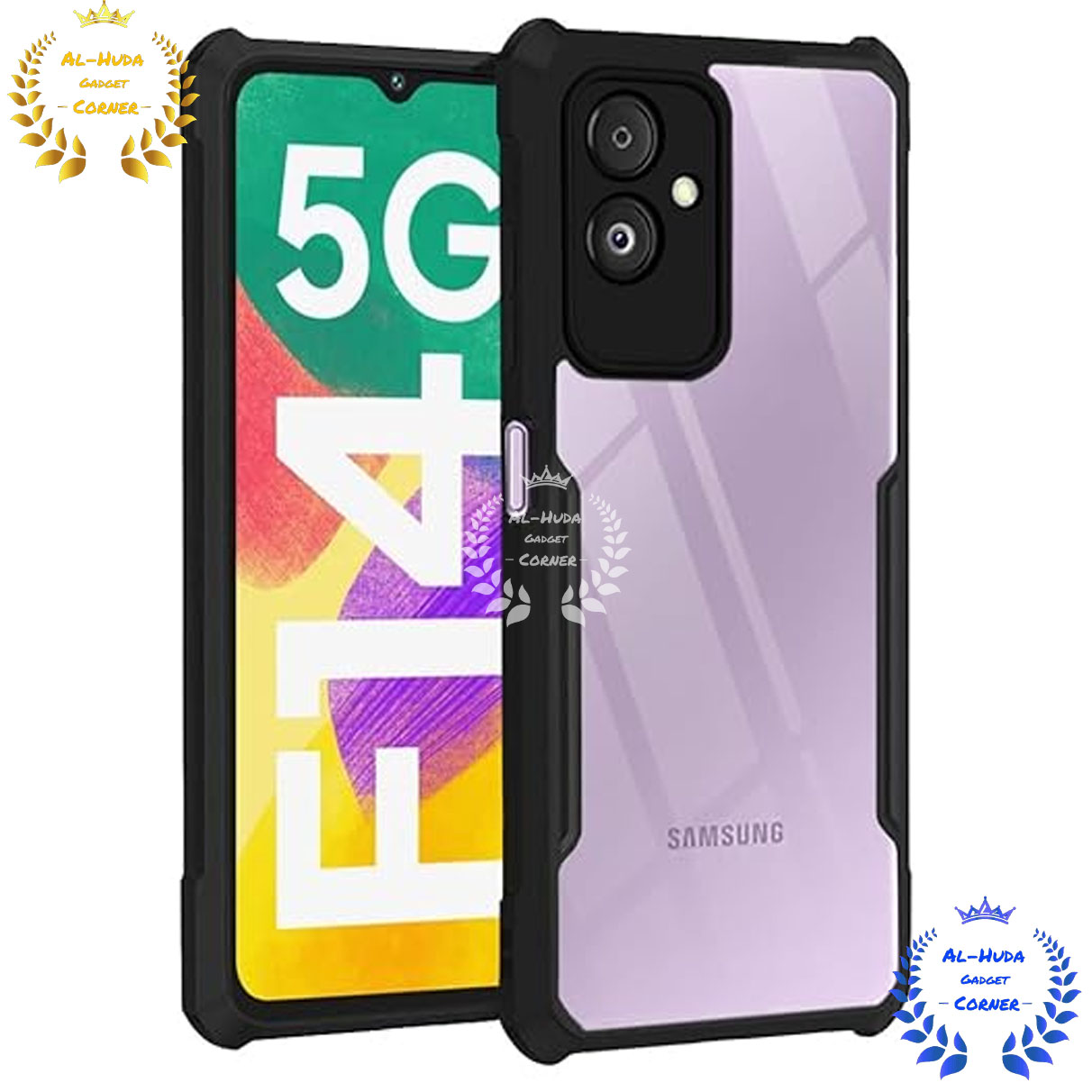 Picture of Shockproof & Transparent Crystal Clear Back Cover Case / Matte Protective Lens Flexible Back Cover for Samsung Galaxy F14 5G | Slim Silicone Cover with Soft Lining Shockproof Full Body Bumper Case