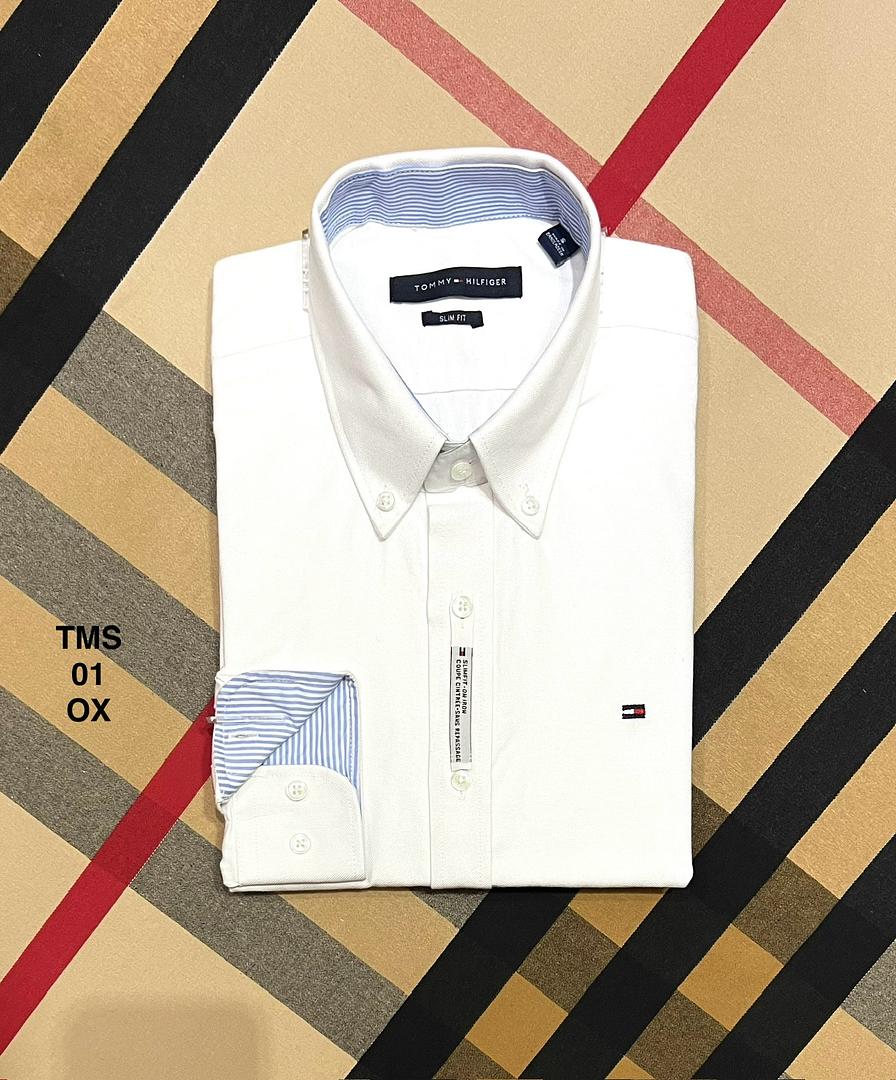 Picture of Tommy Solid Shirt 01 white oxford