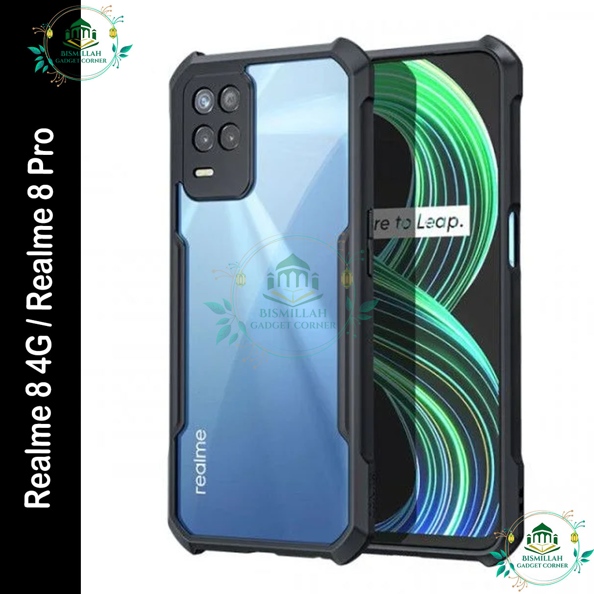 Picture of Xundd Back Cover for Realme 8 / Realme 8 pro (4G) Transparent Hybrid Hard PC Back Bumper