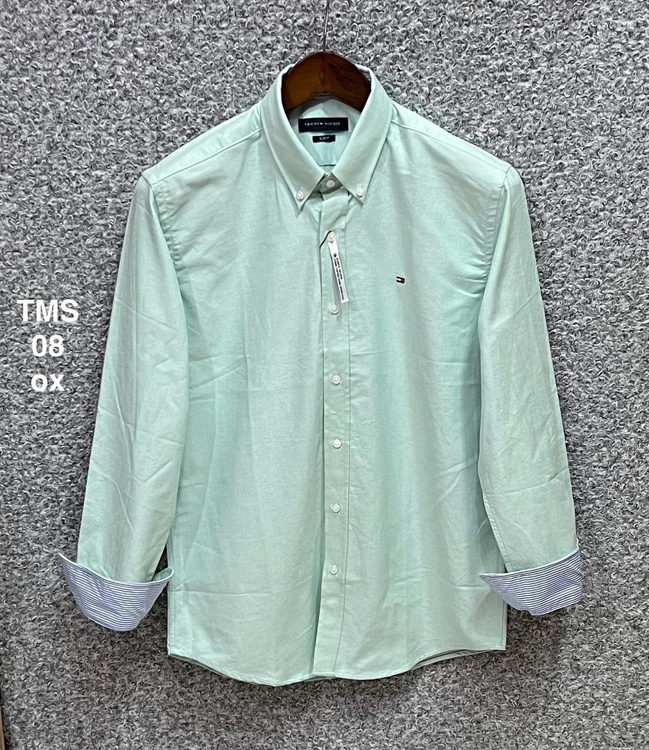 Picture of Tommy Solid Shirt 08 ox sea green