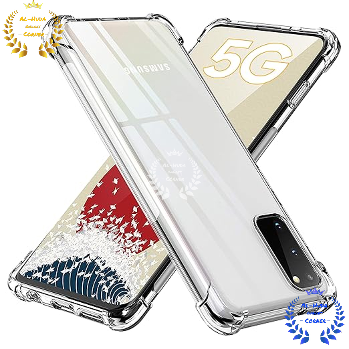 Picture of Shockproof & Transparent Crystal Clear Back Cover Case / Matte Protective Lens Flexible Back Cover for Samsung Galaxy S20 5G | Slim Silicone Cover with Soft Lining Shockproof Full Body Bumper Case