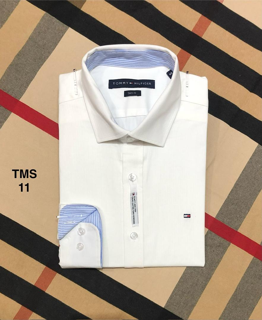 Picture of Tommy Stretch Solid Shirt Formal Collar 11 White