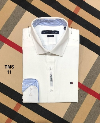 Picture of Tommy Stretch Solid Shirt Formal Collar 11 White