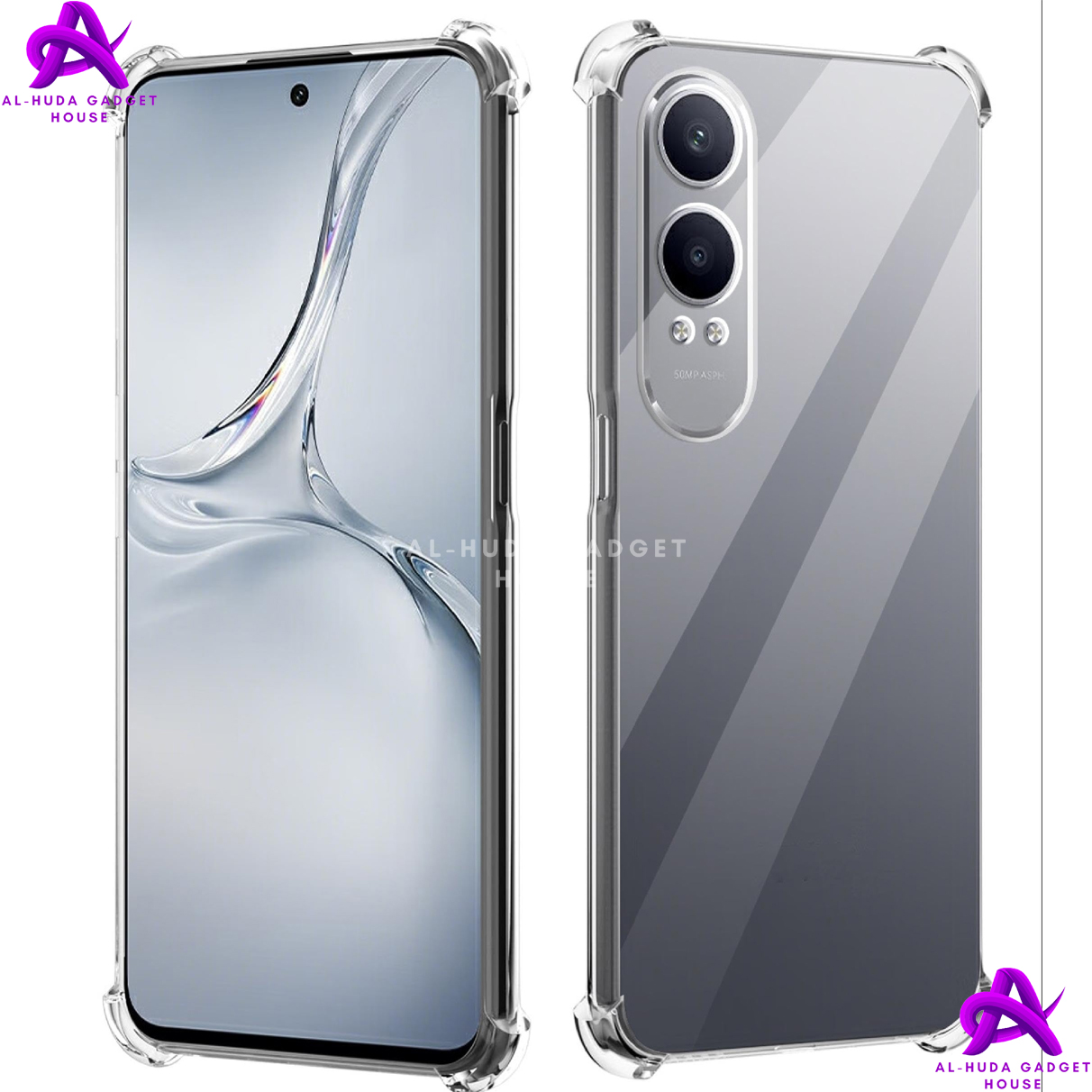 Picture of For OnePlus Nord CE4 Lite 5G / 1+ Nord CE4 Lite 5G Back Cover | Soft Silicone Case | Fully Transparent  Clear Hard PC Back Cover Case with Shockproof Premium TPU Black Border |