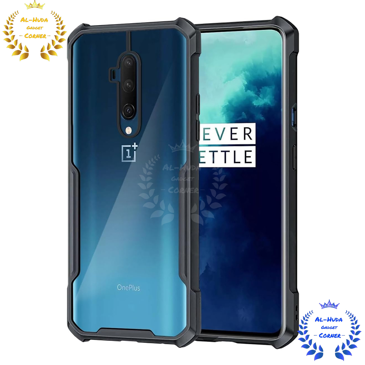 Picture of Shockproof & Transparent Crystal Clear Back Cover Case / Matte Protective Lens Flexible Back Cover for OnePlus 7T Pro 5G / 1+ 7T Pro 5G | Slim Silicone Cover with Soft Lining Shockproof Full Body Bumper Case