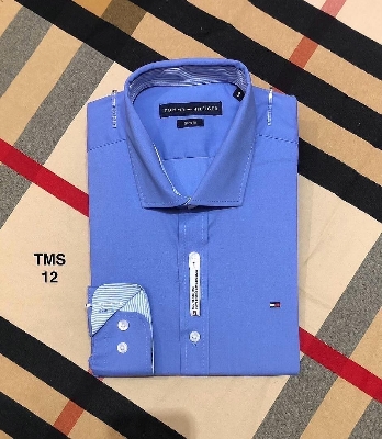 Picture of Tommy Stretch Solid Shirt Formal Collar 12 Sky
