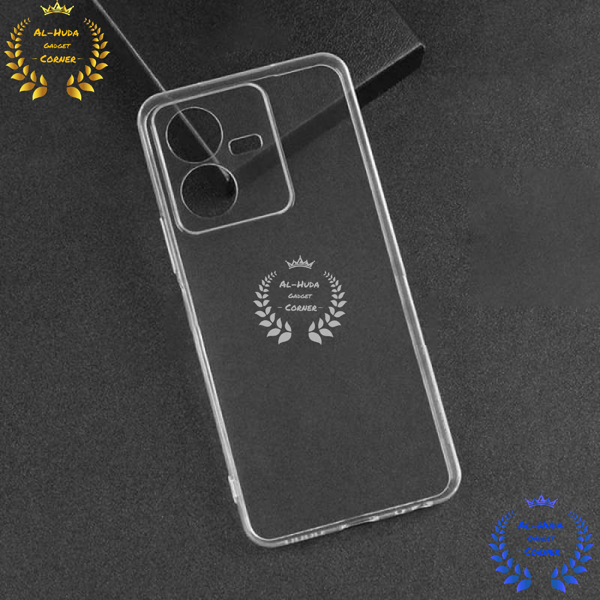 Picture of Shockproof & Transparent Crystal Clear Back Cover Case / Matte Protective Lens Flexible Back Cover for Vivo Y22 / Vivo Y22s | Slim Silicone Cover with Soft Lining Shockproof Full Body Bumper Case