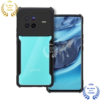 Picture of Shockproof & Transparent Crystal Clear Back Cover Case / Matte Protective Lens Flexible Back Cover for Vivo X80 | Slim Silicone Cover with Soft Lining Shockproof Full Body Bumper Case
