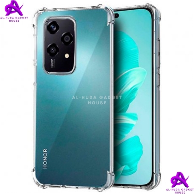 Picture of For Honor 200 Lite 5G Back Cover | Soft Silicone Case | Fully Transparent  Clear Hard PC Back Cover Case with Shockproof Premium TPU Black Border |