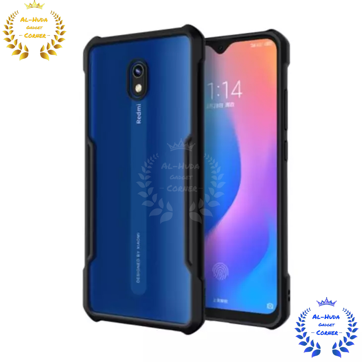 Picture of Shockproof & Transparent Crystal Clear Back Cover Case / Matte Protective Lens Flexible Back Cover for Redmi 8A | Slim Silicone Cover with Soft Lining Shockproof Full Body Bumper Case