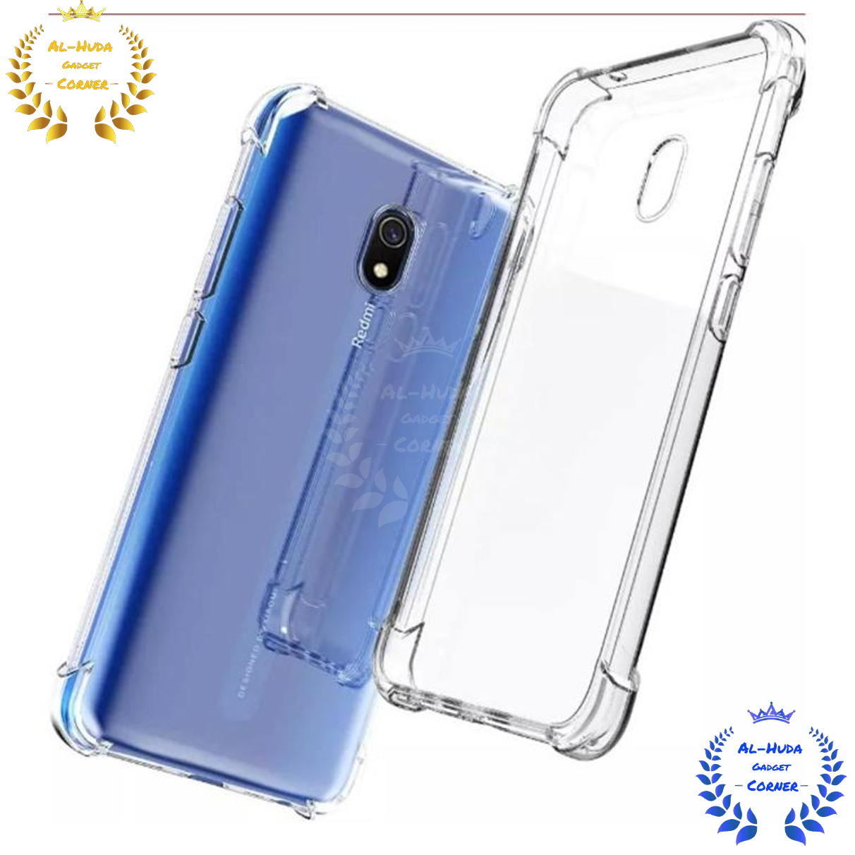 Picture of Shockproof & Transparent Crystal Clear Back Cover Case / Matte Protective Lens Flexible Back Cover for Redmi 8A | Slim Silicone Cover with Soft Lining Shockproof Full Body Bumper Case