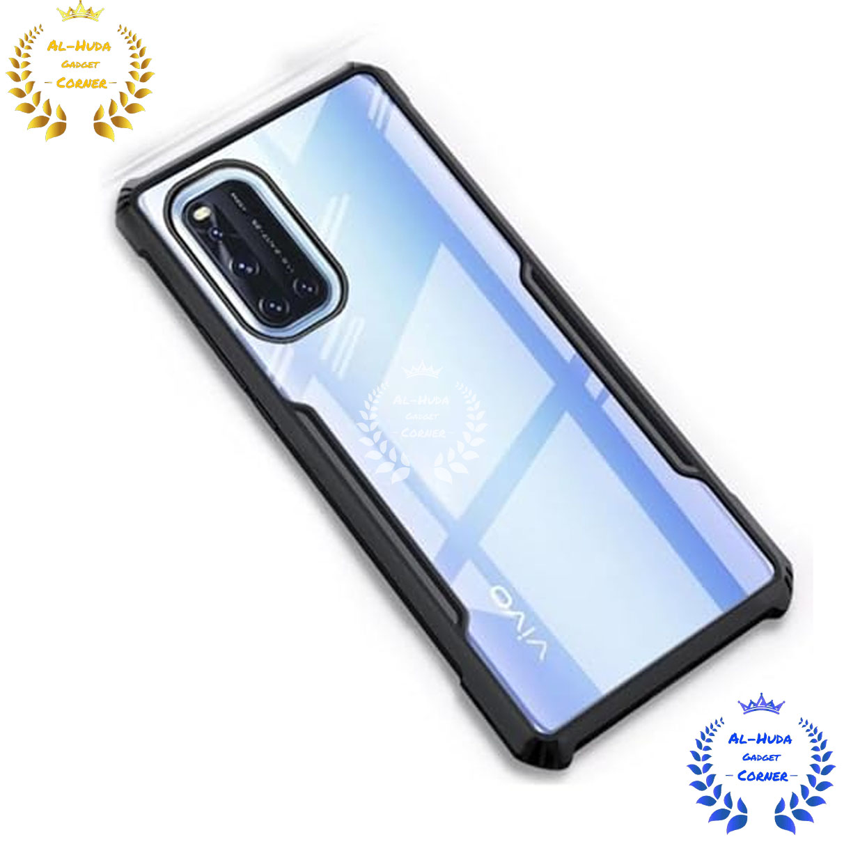 Picture of Shockproof & Transparent Crystal Clear Back Cover Case / Matte Protective Lens Flexible Back Cover for Vivo v19 | Slim Silicone Cover with Soft Lining Shockproof Full Body Bumper Case