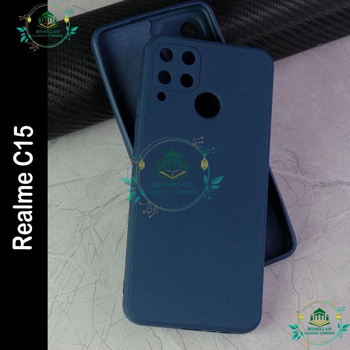 Picture of Premium Liquid Silicone Phone case for Realme C15 Liquid Silicon Mobile Back Case Soft Silicone Phone Cover