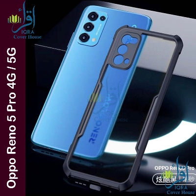 Picture of Xundd Back Cover for Oppo Reno 5 Pro 4G / Oppo Reno 5 Pro 5G Transparent Hybrid Hard PC Back Bumper