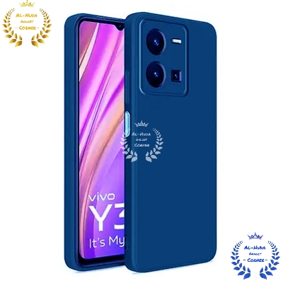 Picture of Shockproof & Transparent Crystal Clear Back Cover Case / Matte Protective Lens Flexible Back Cover for Vivo Y35 4G | Slim Silicone Cover with Soft Lining Shockproof Full Body Bumper Case