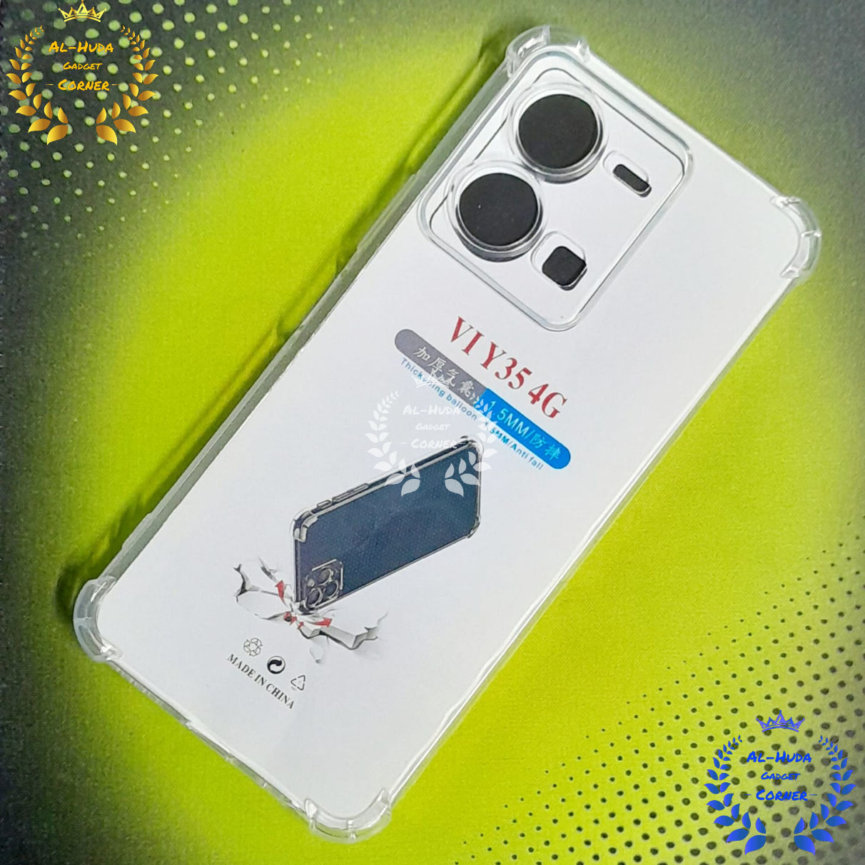 Picture of Shockproof & Transparent Crystal Clear Back Cover Case / Matte Protective Lens Flexible Back Cover for Vivo Y35 4G | Slim Silicone Cover with Soft Lining Shockproof Full Body Bumper Case