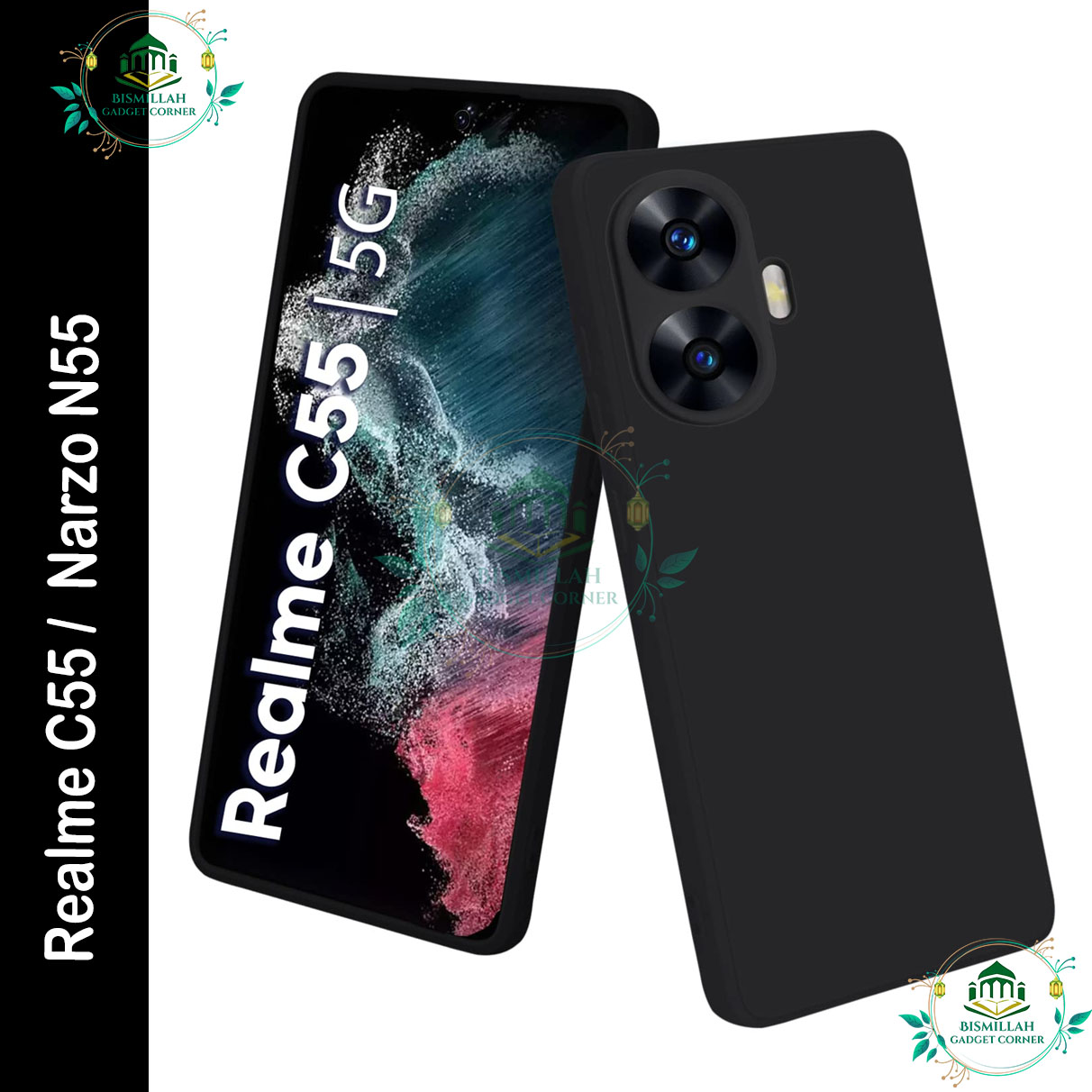 Picture of Premium Liquid Silicone Phone case for Realme C55 /  Narzo N55 Liquid Silicon Mobile Back Case Soft Silicone Phone Cover