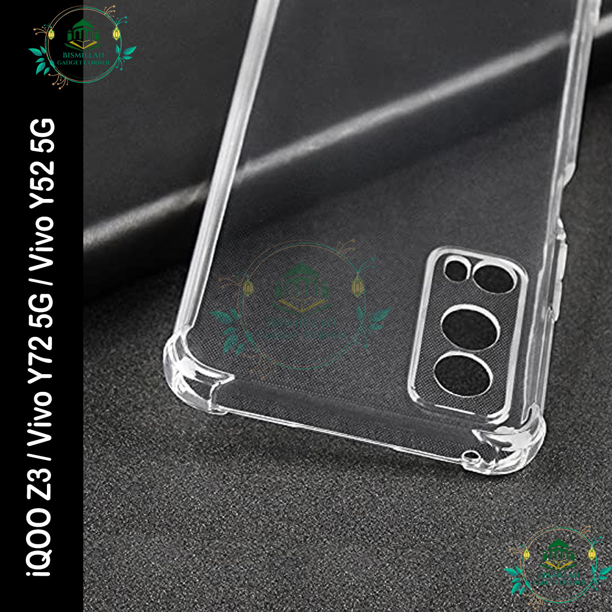 Picture of Transparent back cover For iQOO Z3 / Vivo Y72 5G / Vivo Y52 5G Luxury transparent Protect Back Cover Soft Case