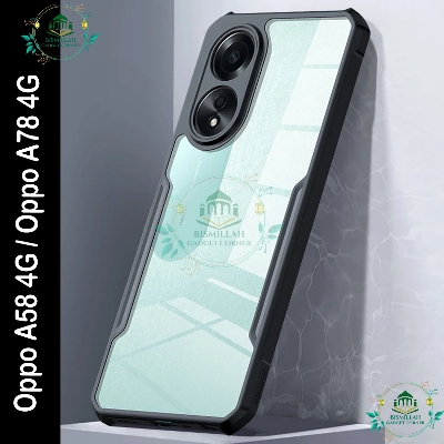 Picture of Xundd Back Cover for Oppo A58 4G / Oppo A78 4G Transparent Hybrid Hard PC Back Bumper