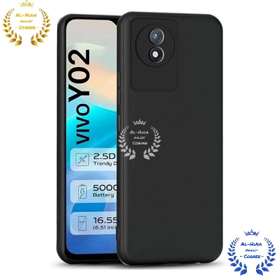 Picture of Shockproof & Transparent Crystal Clear Back Cover Case / Matte Protective Lens Flexible Back Cover for Vivo Y02 / Vivo Y02A / Vivo Y02T | Slim Silicone Cover with Soft Lining Shockproof Full Body Bumper Case