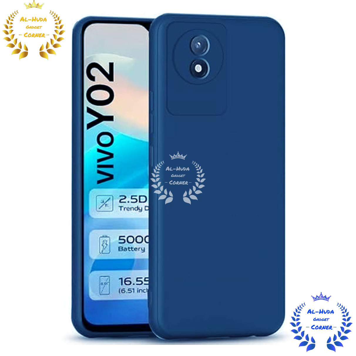 Picture of Shockproof & Transparent Crystal Clear Back Cover Case / Matte Protective Lens Flexible Back Cover for Vivo Y02 / Vivo Y02A / Vivo Y02T | Slim Silicone Cover with Soft Lining Shockproof Full Body Bumper Case